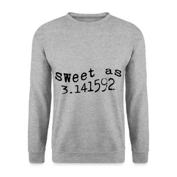 Sweet As 3.141592 3 - Unisex Sweatshirt - salt & pepper - Front - Alina (178cm) & Michal (187cm)