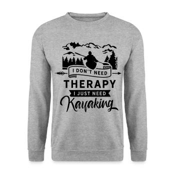 Kayak Kajakfahrer Kajak Kajakfahren Wassersport - Unisex Pullover - Weißgrau meliert - Vorne - Alina (178cm) & Michal (187cm)