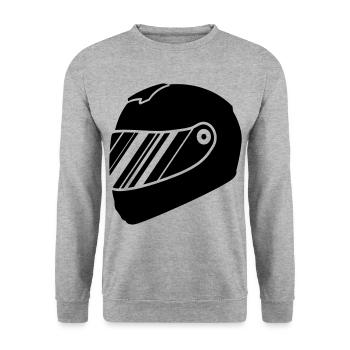 Racer helm racing - Unisex Sweatshirt - salt & pepper - Front - Alina (178cm) & Michal (187cm)