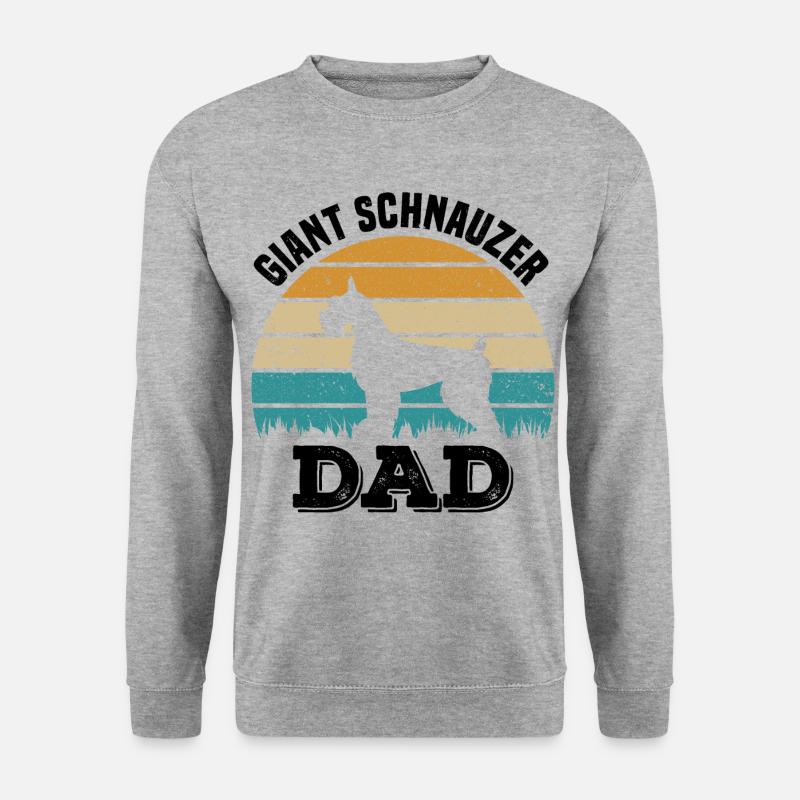 Schnauzer Papa - Unisex Pullover - Weißgrau meliert