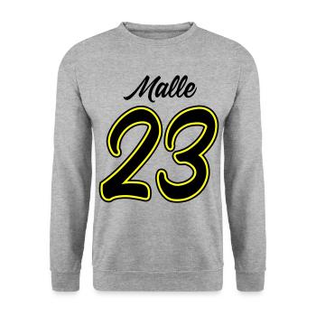 Malle 23 - Unisex Sweatshirt - salt & pepper - Front - Alina (178cm) & Michal (187cm)