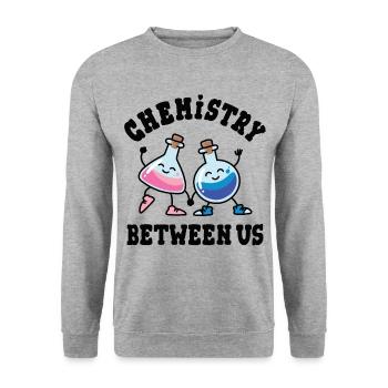 L’alchimie entre nous, des flacons de verre amoureux - Sweat-shirt Unisexe - gris chiné - Devant - Alina (178cm) & Michal (187cm)