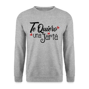 I Love You a Jarta - Unisex Sweatshirt - salt & pepper - Front - Alina (178cm) & Michal (187cm)