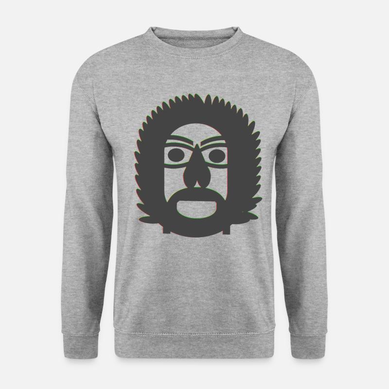 Ruppiger Mann - Unisex Pullover - Weißgrau meliert