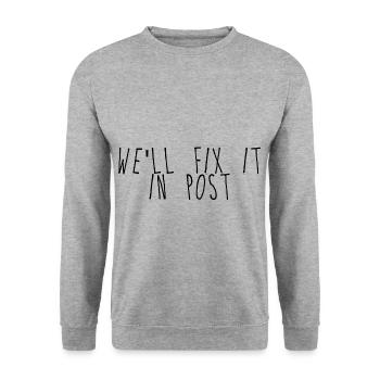Nous allons le réparer dans post 5 - Sweat-shirt Unisexe - gris chiné - Devant - Alina (178cm) & Michal (187cm)