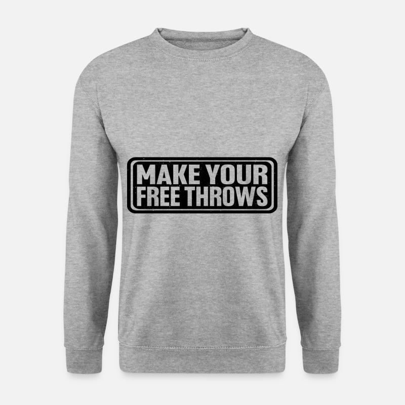 Make Your Free Throws 4 - Unisex Pullover - Weißgrau meliert