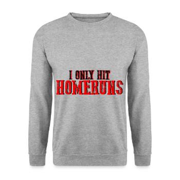 Je n’ai frappé que des homeruns 2 - Sweat-shirt Unisexe - gris chiné - Devant - Alina (178cm) & Michal (187cm)