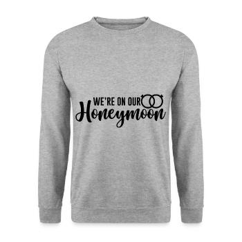 We're On Our Honeymoon 2 - Unisex Pullover - Weißgrau meliert - Vorne - Alina (178cm) & Michal (187cm)