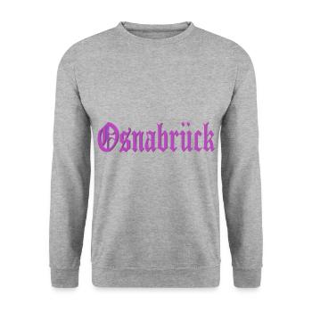 Osnabrück Design - Unisex Pullover - Weißgrau meliert - Vorne - Alina (178cm) & Michal (187cm)