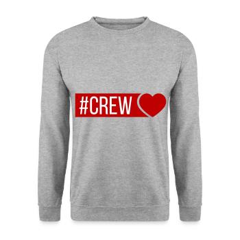 Crew Heart - Unisex Sweatshirt - salt & pepper - Front - Alina (178cm) & Michal (187cm)