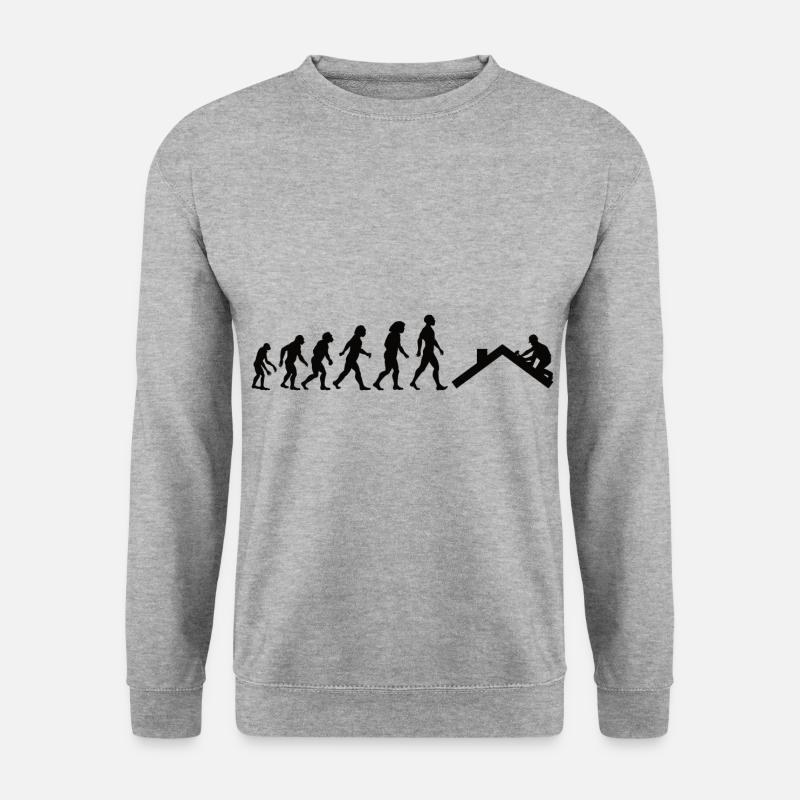 Dachdecker Zimmermann Dach Handwerker - Unisex Pullover - Weißgrau meliert