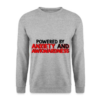 Propulsé par l’anxiété et la maladresse 2 - Sweat-shirt Unisexe - gris chiné - Devant - Alina (178cm) & Michal (187cm)