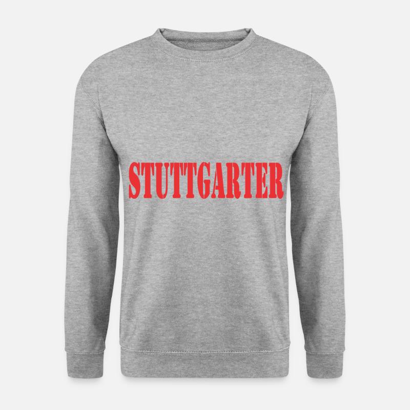 Stuttgart Design - Unisex Pullover - Weißgrau meliert