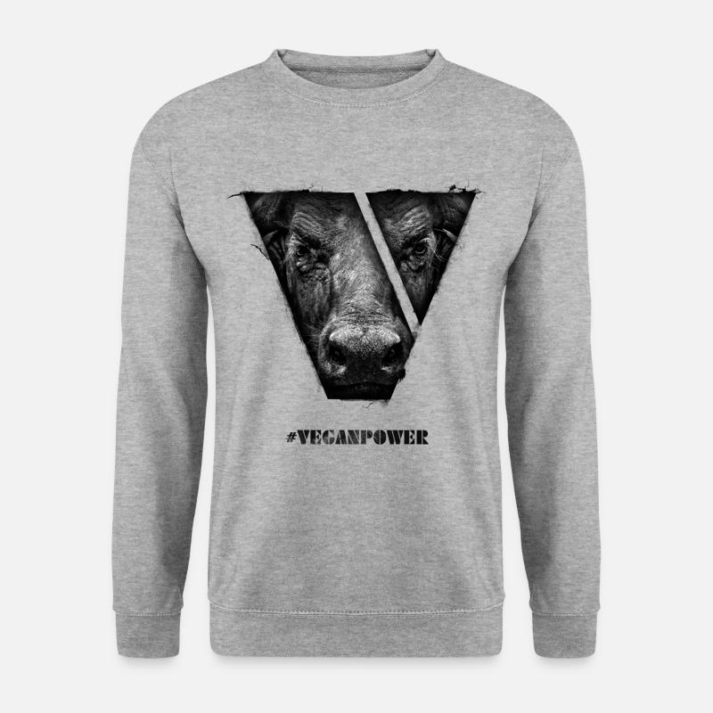 #veganpower - Buffalo - Unisex Pullover - Weißgrau meliert