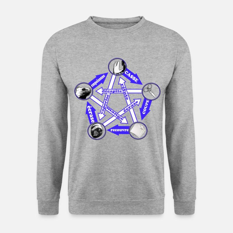Rock Paper Scissors lizard spock da CustomStyle - Felpa unisex - grigio chiaro melange