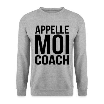 CALL ME COACH - Unisex Sweatshirt - salt & pepper - Front - Alina (178cm) & Michal (187cm)