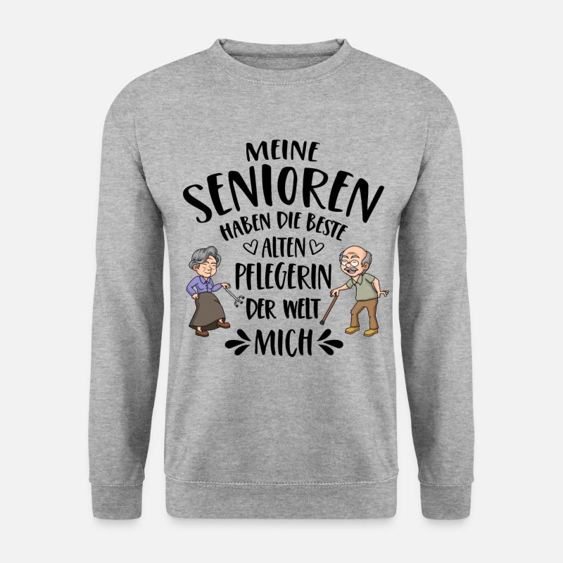 Beste Altenpflegerin der Welt - Unisex Pullover - Weißgrau meliert
