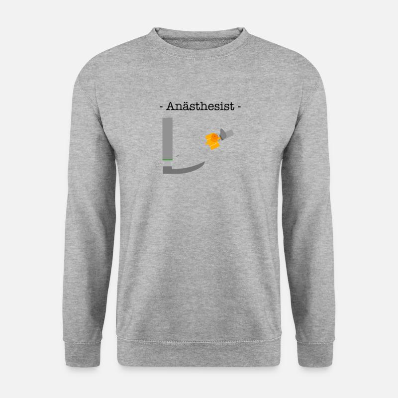 Anästhesist Laryngoskop Zugang - Unisex Pullover - Weißgrau meliert