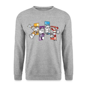 Teenage Mutant Ninja Turtles Initials - Unisex Sweatshirt - salt & pepper - Front - Alina (178cm) & Michal (187cm)