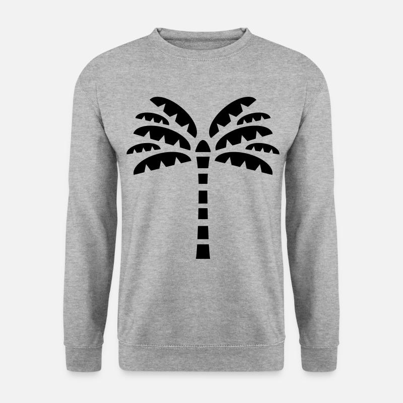 Palme Symbol - Unisex Pullover - Weißgrau meliert