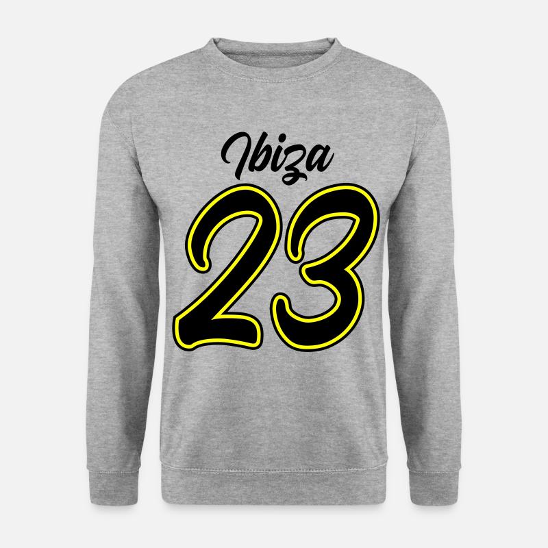 Ibiza 23 - Unisex Pullover - Weißgrau meliert