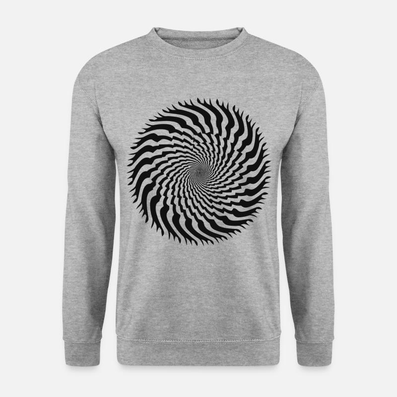 Optical illusion jagged spiral - Unisex Sweatshirt - salt & pepper