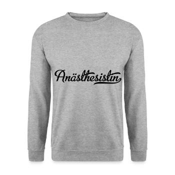 anesthetist - Unisex Sweatshirt - salt & pepper - Front - Alina (178cm) & Michal (187cm)