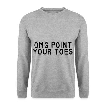 Omg Point Your Toes 6 - Unisex Pullover - Weißgrau meliert - Vorne - Alina (178cm) & Michal (187cm)