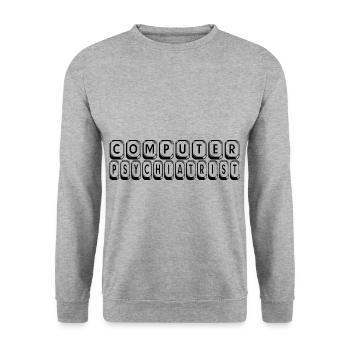 Psychiatre en informatique - Sweat-shirt Unisexe - gris chiné - Devant - Alina (178cm) & Michal (187cm)