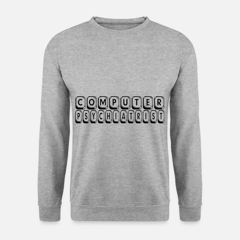 Computer Psychiatrist - Unisex Pullover - Weißgrau meliert