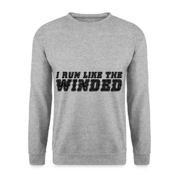 Je cours comme le sinueux - Sweat-shirt Unisexe - gris chiné - Devant - Alina (178cm) & Michal (187cm)