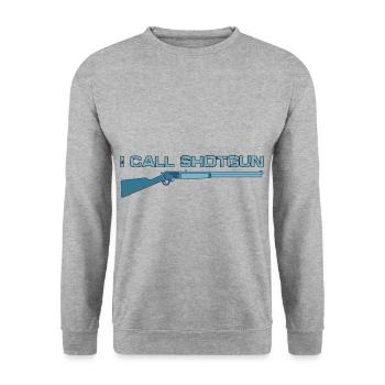 I Call Shotgun 12 - Unisex Sweatshirt - salt & pepper - Front - Alina (178cm) & Michal (187cm)