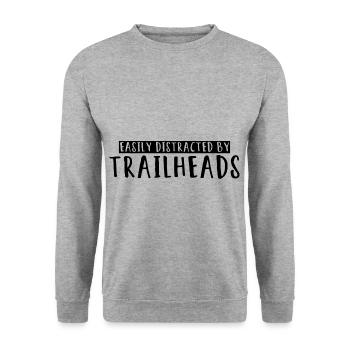 Facilement distrait par les points de départ des sentiers 3 - Sweat-shirt Unisexe - gris chiné - Devant - Alina (178cm) & Michal (187cm)