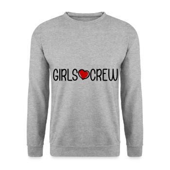 Équipage de filles - Sweat-shirt Unisexe - gris chiné - Devant - Alina (178cm) & Michal (187cm)