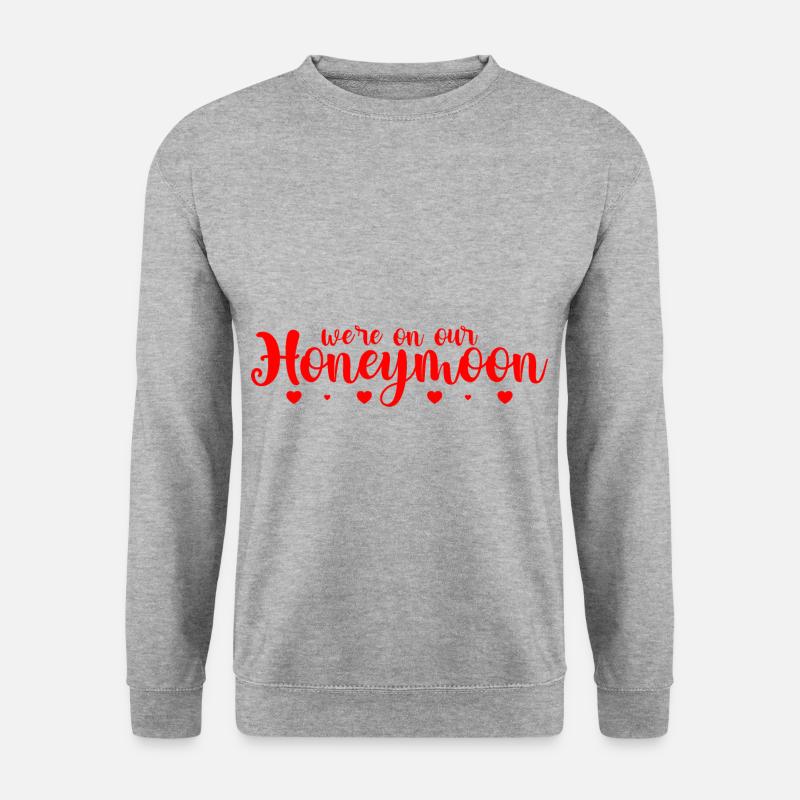 We're On Our Honeymoon - Unisex Pullover - Weißgrau meliert