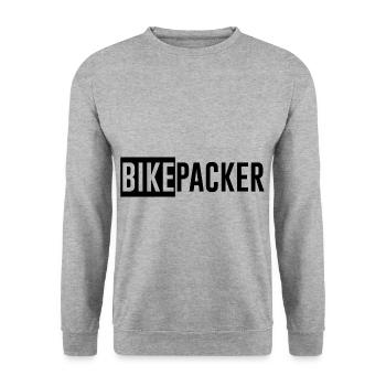 Bikepacker - Sweat-shirt Unisexe - gris chiné - Devant - Alina (178cm) & Michal (187cm)