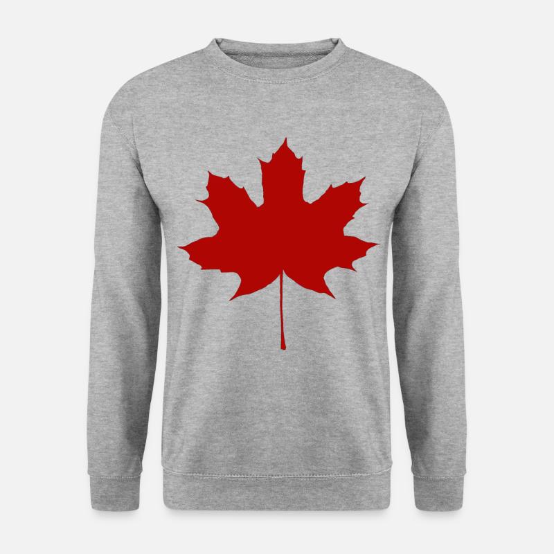 Ahornblatt - Unisex Pullover - Weißgrau meliert