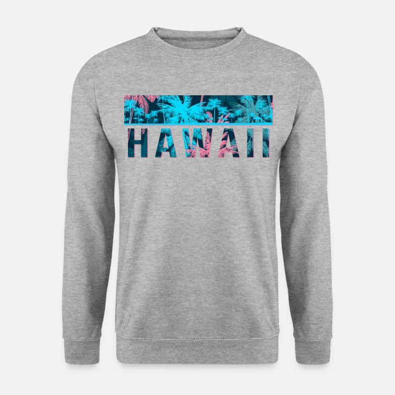 Hawaii Tropic Paradise - Unisex Pullover - Weißgrau meliert
