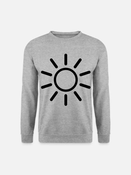 Sun line drawing shape - Unisex Sweatshirt - salt & pepper