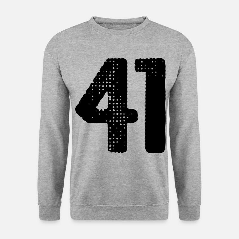41 Zahl Trikot - Unisex Pullover - Weißgrau meliert