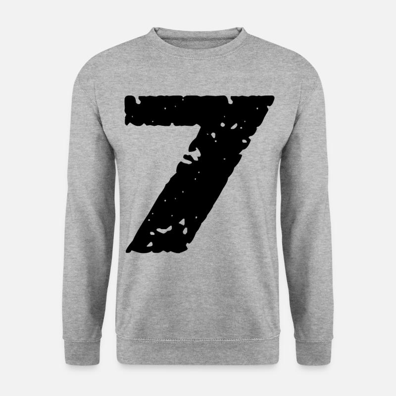 7 Number jersey - Unisex Sweatshirt - salt & pepper