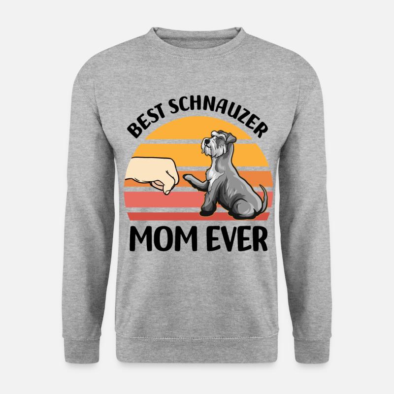 Schnauzer - Unisex Pullover - Weißgrau meliert