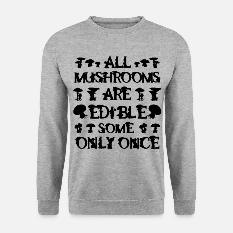 Pilze sammeln - Unisex Pullover - Weißgrau meliert