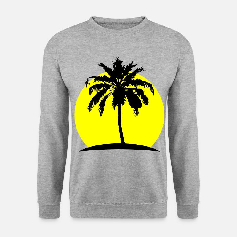 Palm Silhouette Symbol - Unisex Sweatshirt - salt & pepper