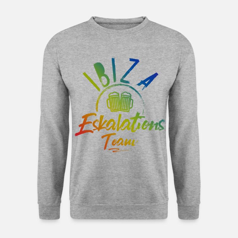 Ibiza Eskalation - Unisex Pullover - Weißgrau meliert