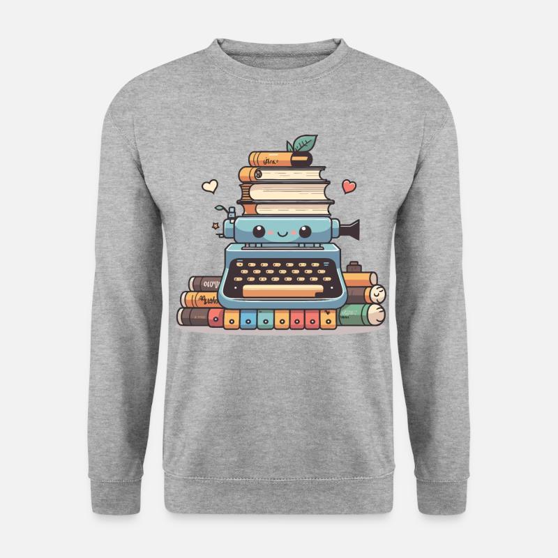 Der Wortweber - Unisex Pullover - Weißgrau meliert