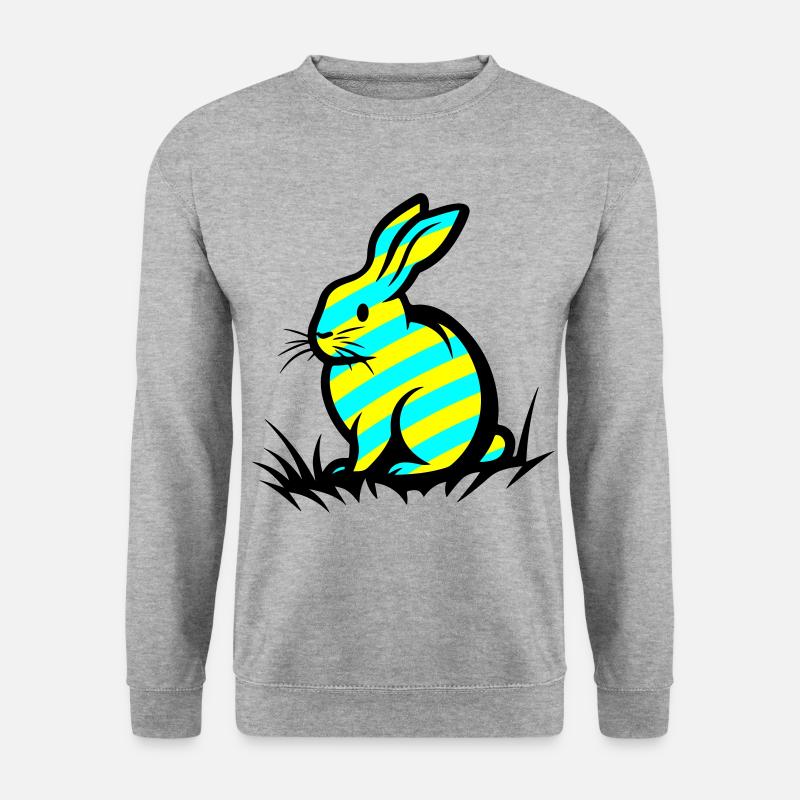 Ostern Symbol Hase - Unisex Pullover - Weißgrau meliert