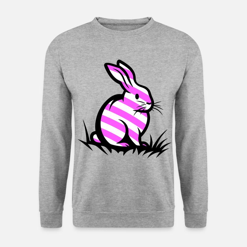 Osterhase Ostern - Unisex Pullover - Weißgrau meliert