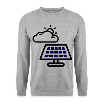 Solar Energy Panels - Unisex Sweatshirt - salt & pepper - Front - Alina (178cm) & Michal (187cm)