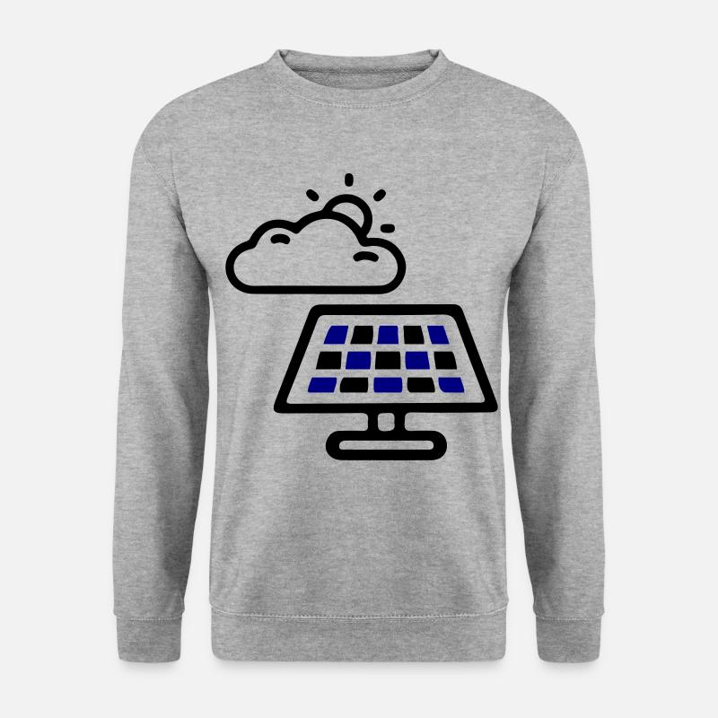 Solar Energie Panele - Unisex Pullover - Weißgrau meliert